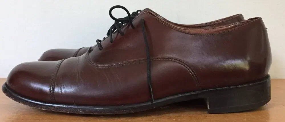 Bostonian Classics Brown Leather Sole Mens Oxford Lace Up Dress Shoes 8.5M 42